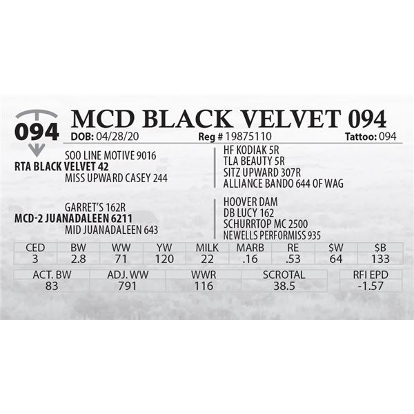 MCD BLACK VELVET 094