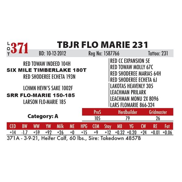 TBJR FLO MARIE 231