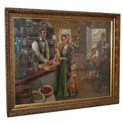 Oil Painting - Walter Haskell Hinton - Abraham Lincoln