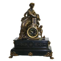 Clock - French Female Statue
