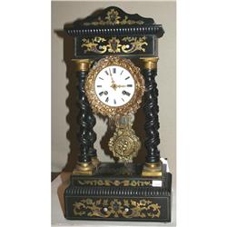 French Portico Shelf Clock