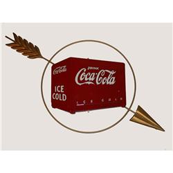 Adv. Sign Coca-Cola - Cooler & Arrow