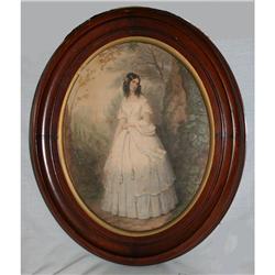 Oval Framed Picture of Woman