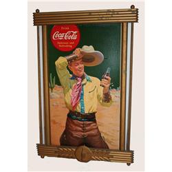 Adv. Sign - Coke-Cardboard with Wooden Frame