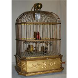 Three Musical Birds in Cage