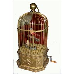 Two Musical Birds in Cage
