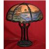 Image 1 : Art Glass Reverse Painted Table Lamp