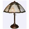 Image 1 : Handel Style Slag Glass Table Lamp 
