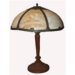 Slag Glass Table Lamp