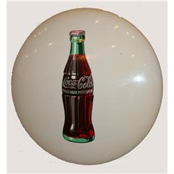Adv. Sign - 24" White Coke Button