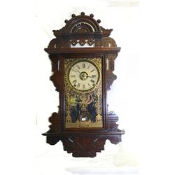 Seth Thomas Hanging Walnut Kitchen Clock
