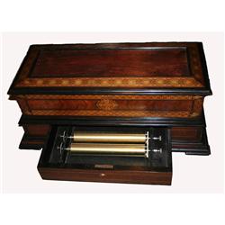 13" Interchangeable Cylinder Music Box w/ Bells