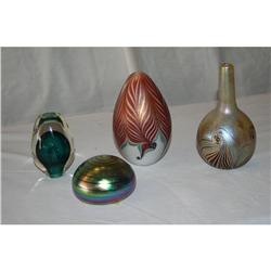 Four Art Glass Bulbs