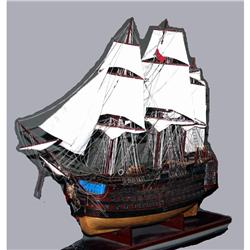Model Ship Three Masted War Vessel