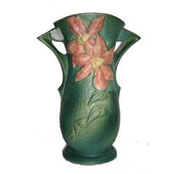 Roseville Pottery Vase - 15" Clematis