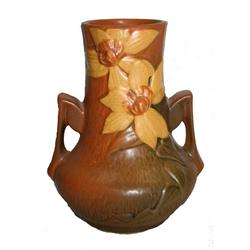 Roseville Pottery Vase - 7" Clematis