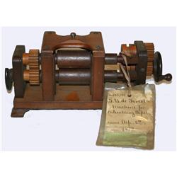 Patent Model Machine for Calendaring Paper