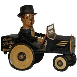 Marx  Tin Wind-up Charlie McCarthy Crazy Car Toy