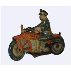 Marx Tin Policeman on Cycle Wind-up Toy