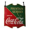 Image 1 : Porcelain Sign Fountain Service Coca Cola