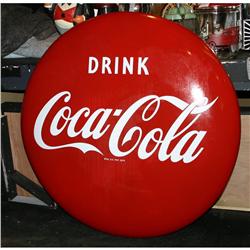 Coca-Cola Adv. Sign - 48" Coke Button