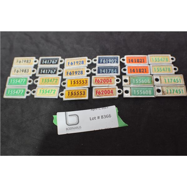 1959 - 1970 MATCH SETS OF DAV WAR AMP KEYCHAIN TAGS