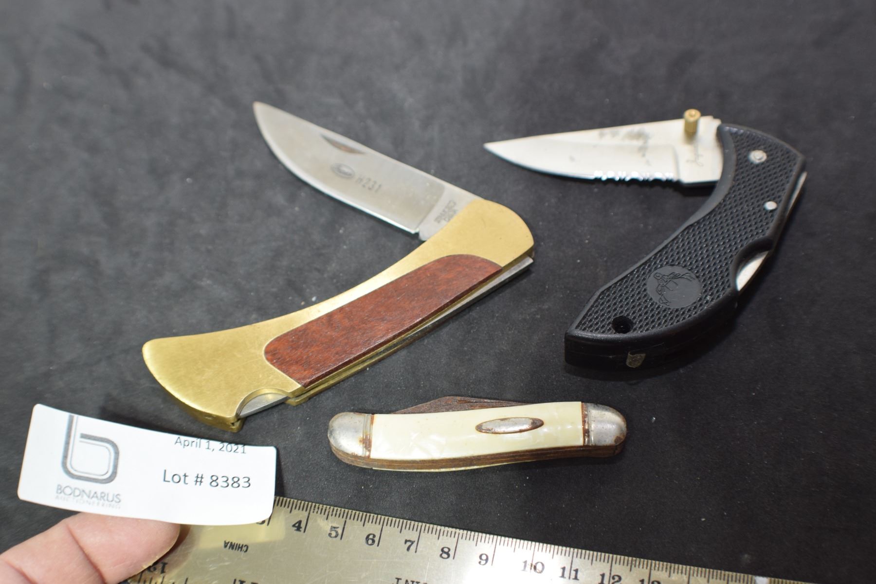 FOLDING KNIFE LOT PREMIER JAGUAR RUSTED FOLDING