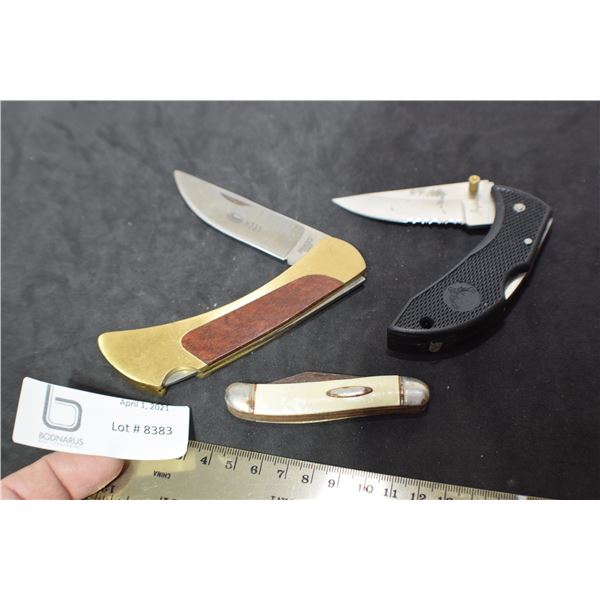 FOLDING KNIFE LOT  PREMIER JAGUAR RUSTED FOLDING