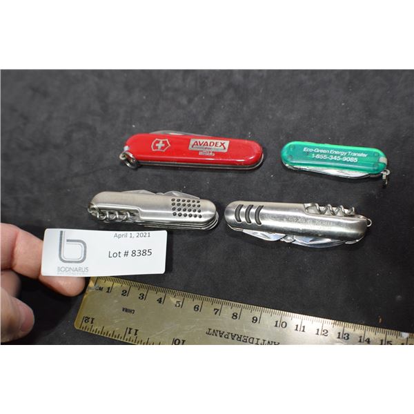 FOLDING KNIFE LOT   4 ADVERTISING