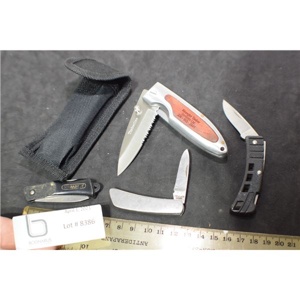 FOLDING KNIFE LOT   BUCK SHRADE