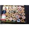 Image 2 : BOX OF SEWING SPOOLS