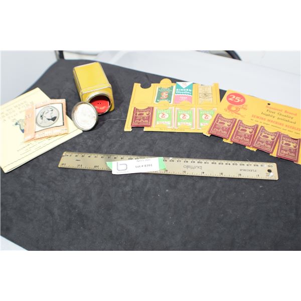 NOS SEWING NEEDLES BUTTONS ETC