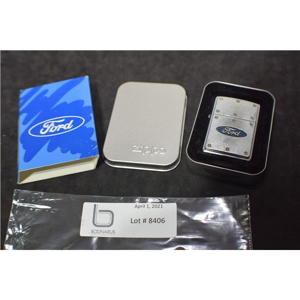 ZIPPO LIGHTER -- NMIB FORD RIVETED