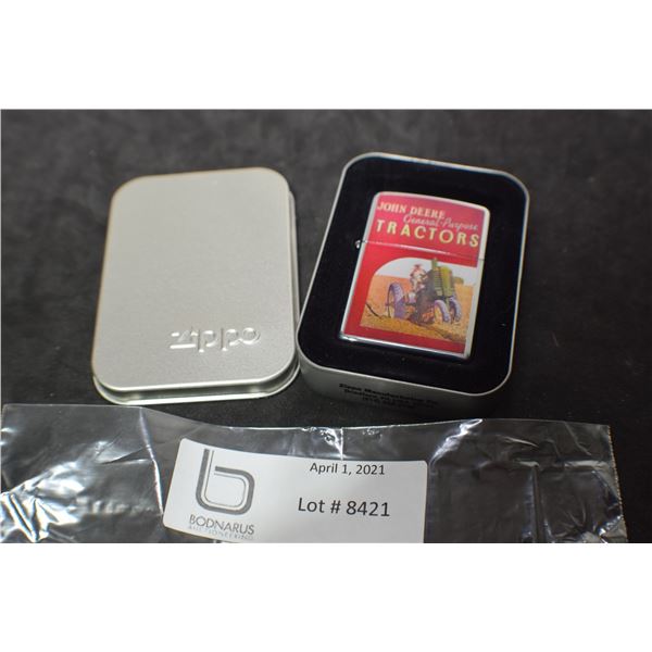 ZIPPO LIGHTER -- JOHN DEERE MIB TRACTOR