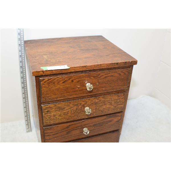 Oak 4 Drawer Chest (records)