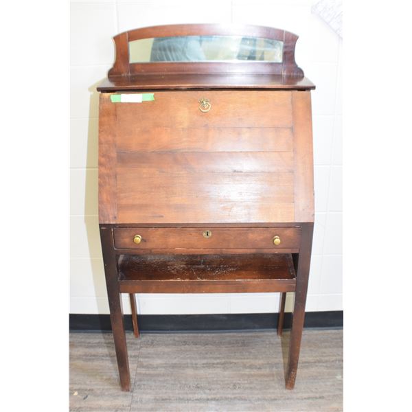 Antique Drop Front Desk 54x16x27.5