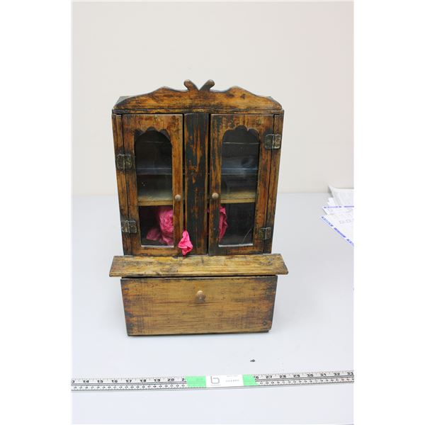 Handmade primitive little kitchen cabinet 11.5 x 20 x 7"