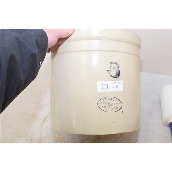3 Gal Stoneware Medalta Crock