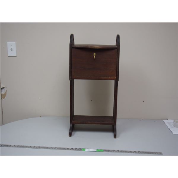 VINTAGE WOODEN STORAGE STAND (12 3/4 X 27 IN TALL)