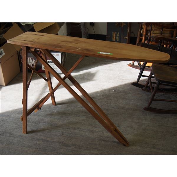 VINTAGE WOODEN IRONING BOARD (47 IN LONG) FOLDING
