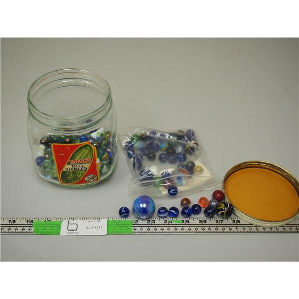 Jar With Vintage Marbles