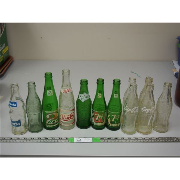 Lot Of Vintage Pop Bottles(1 chipped 1 cracked)