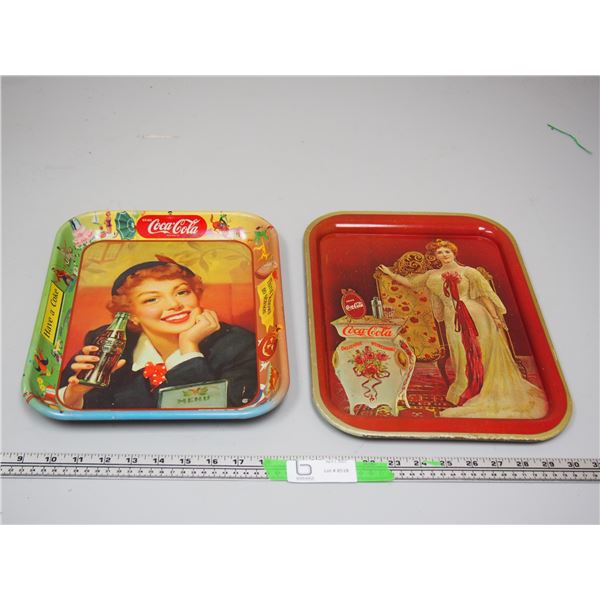 2 TIMES THE MONEY Coca Cola Trays