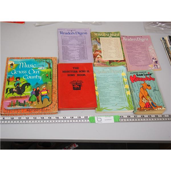 Vintage Song Books, Readers Digest and Kids Books