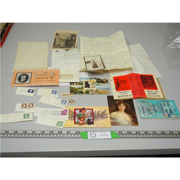 Vintage Post Cards, Vintage Stamps And Misc