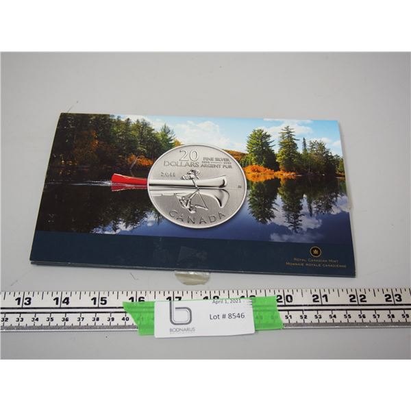 2011 Canada 20 Dollar Fine Silver Coin In Case