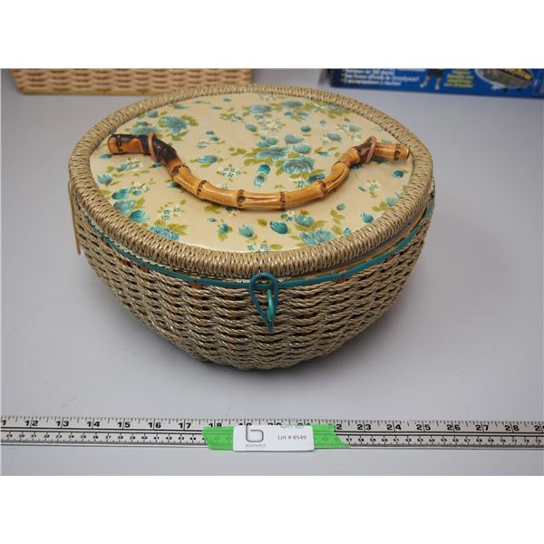 Wicker Sewing Basket (12.5w" x 6 3/4")