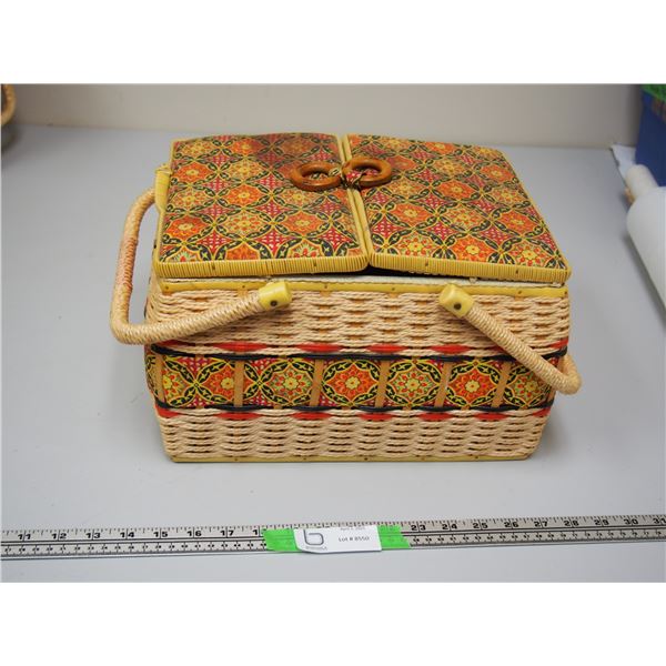 Wicker Sewing Basket (13"x 8")