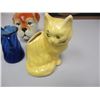 Image 2 : Glass Lot Pitcher Glass Dog And Cat and Glass Teapot