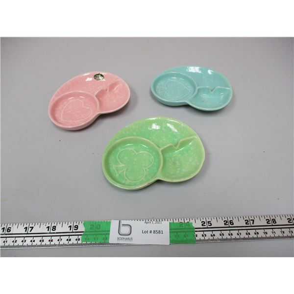 Coaster Ceramic Ash Trays ( 3 pieces)